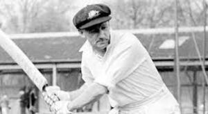 Don Bradman batting image