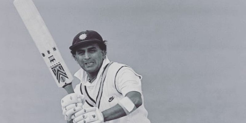 Gavaskar playing a shot